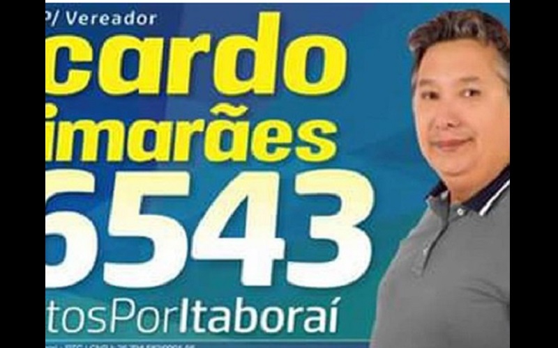 Candidato a vereador em Itaboraí, Região Metropolitana do Rio, Ricardo Guimarães foi morto a tiro neste domingo (25)