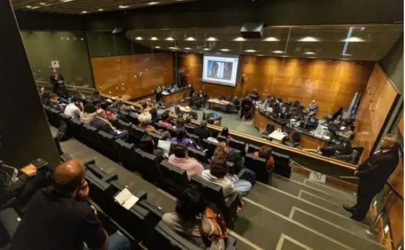 Vista geral do plenário durante julgamento do caso Marielle 