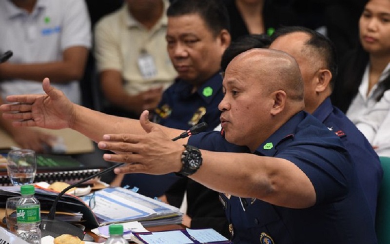 O diretor geral da polícia nacional das Filipinas, Ronald Dela Rosa, em Manila