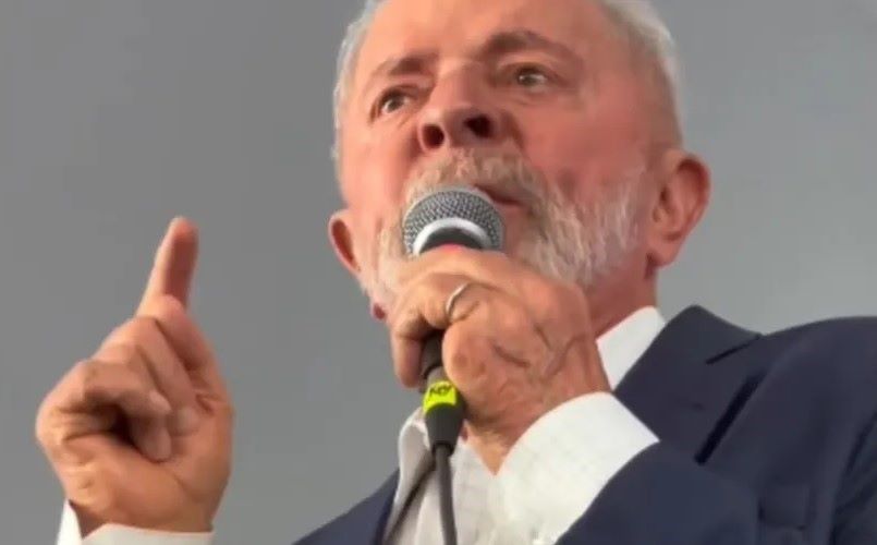 O presidente Lula durante discurso